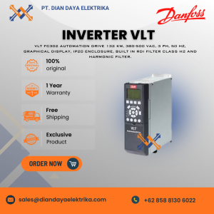 danfoss inverter vlt fc302 automation drive 132 kw, 380 500 vac