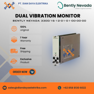 bently nevada xy/gap dual vibration monitor 3300/16 12 01 01 00 00 00