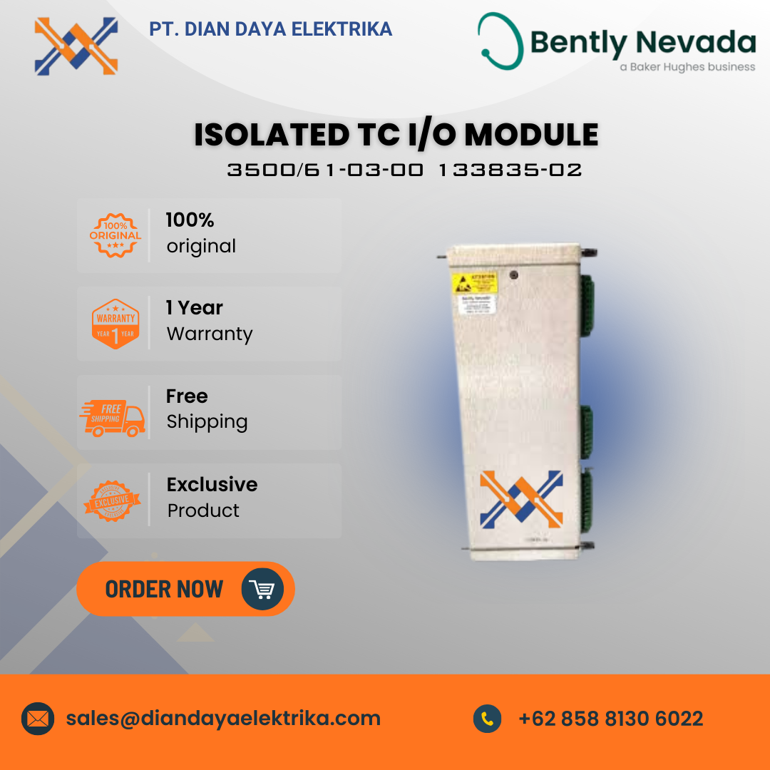 bently nevada isolated tc i/o module 3500/61 03 00 133835 02 bently nevada isolated tc i/o module 3500/61 03 00 133835 02