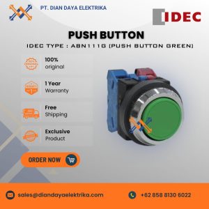 idec type : abn111g (push button green)