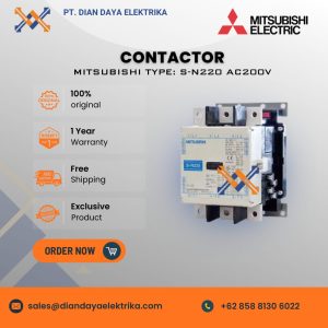 mitsubishi type: s n220 ac200v contactor