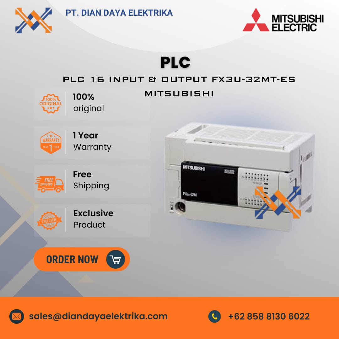 mitsubishi 16 input & output fx3u 32mt es plc mitsubishi 16 input & output fx3u 32mt es plc