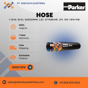 parker 1/2in dia; 5000mm lg; 275bar; 2x 301sn 08 hose