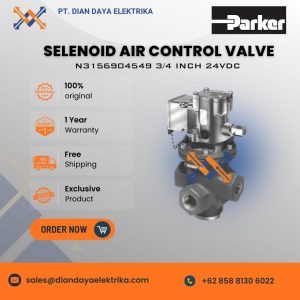 parker n3156904549 3/4 inch 24vdc selenoid air control valve