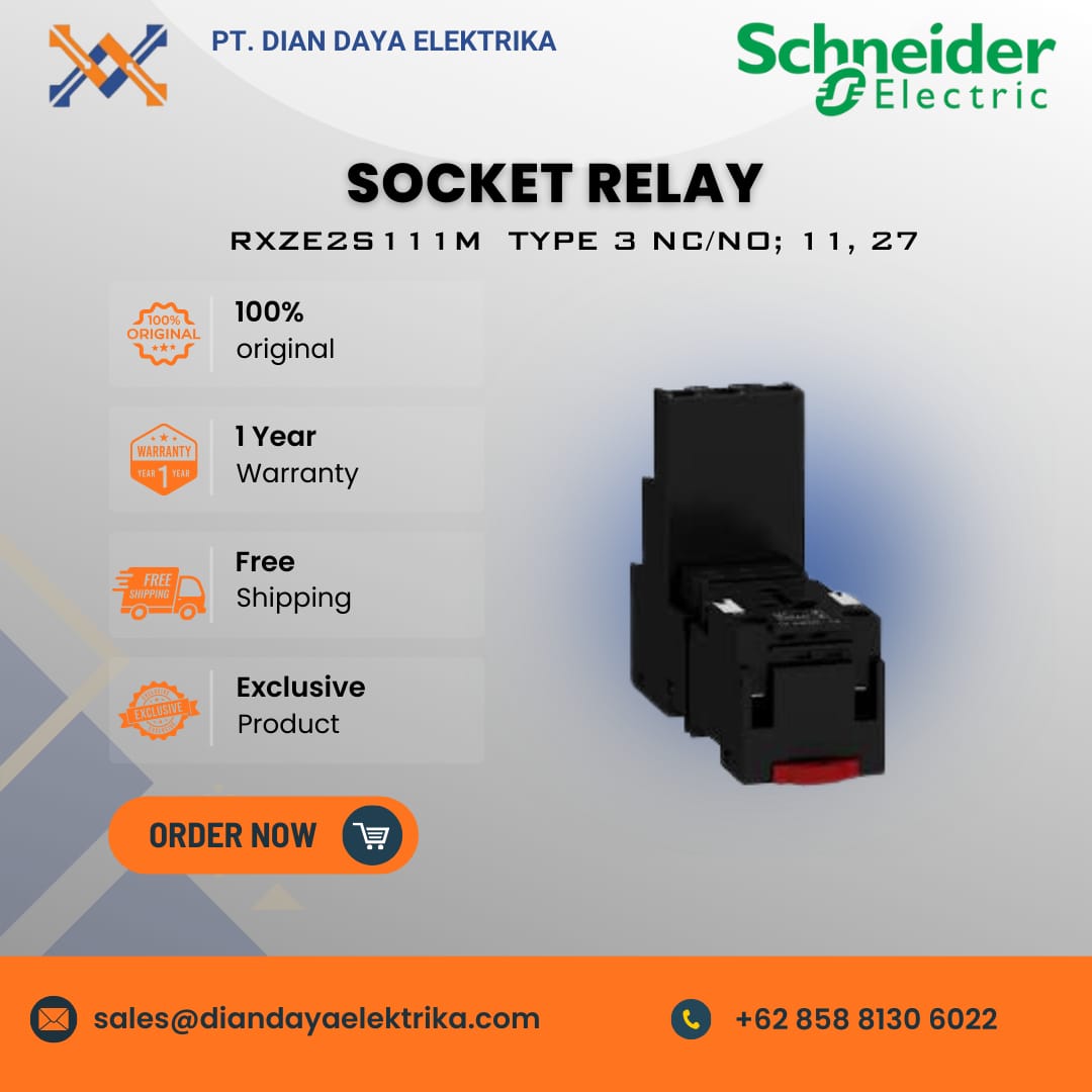 schneider rxze2s111m type 3 nc/no; 11, 27 x 61 x 83 mm socket relay schneider rxze2s111m type 3 nc/no; 11, 27 x 61 x 83 mm socket relay