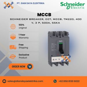 schneider tm220, 400 v, 3p, 500a, 55ka mccb