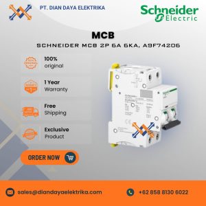 schneider 2p 6a 6ka, a9f74206 mcb