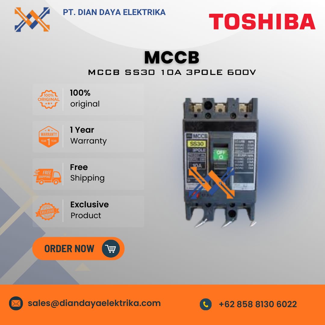 toshiba ss30 10a 3pole 600v mccb toshiba ss30 10a 3pole 600v mccb