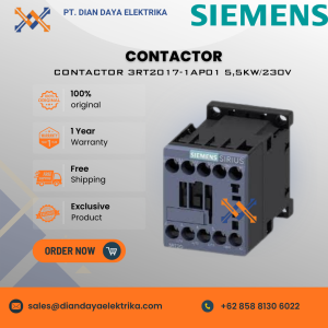 siemens contactor type 3rt2017 1ap01 5,5kw/230v