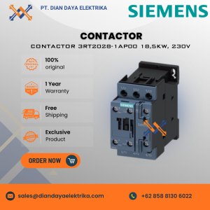 siemens contactor type 3rt2028 1ap00 18,5kw, 230v