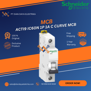 schenedier acti9 ic60n 1p 1a c curve mcb a9f74101