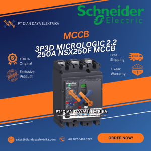 schneider 3p3d micrologic 2.2 250a nsx250f mccb