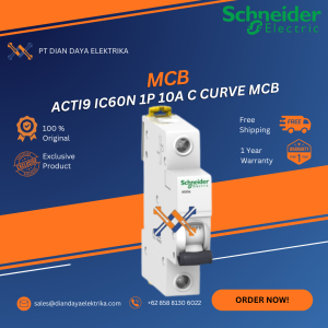 schneider acti9 ic60n 1p 10a c curve mcb a9f74110