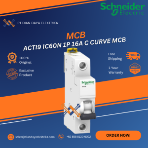 schneider acti9 ic60n 1p 16a c curve mcb a9f74116