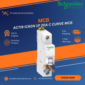 schneider acti9 ic60n 1p 20a c curve mcb a9f74120