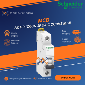 schneider acti9 ic60n 1p 2a c curve mcb a9f74102