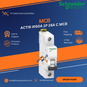 schneider acti9 ik60a 1p 16a c mcb a9k14116
