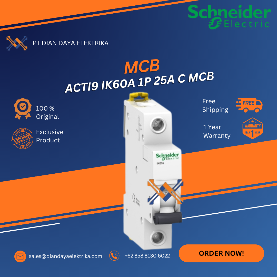 schneider acti9 ik60a 1p 25a c mcb a9k14125 schneider acti9 ik60a 1p 25a c mcb a9k14125