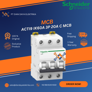 schneider acti9 ik60a 3p 20a c mcb a9k14320