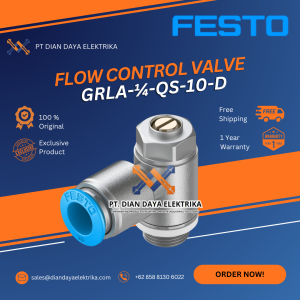 festo grla ¼ qs 10 d flow control valve grla
