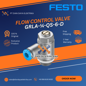 festo grla ¼ qs 6 d flow control valve grla