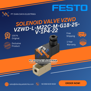 festo vzwd l m22c m g18 25 v 1p4 22 solenoid valve vzwd