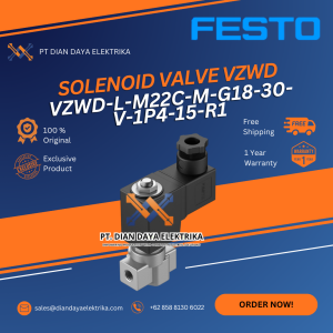 festo vzwd l m22c m g18 30 v 1p4 15 r1 solenoid valve vzwd