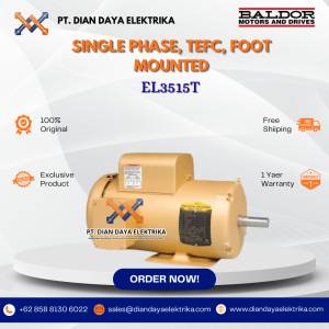 baldor single phase tefc foot mounted el3515t 2 3600 145t