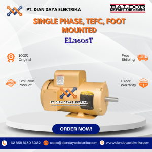 baldor single phase tefc foot mounted el3605t 2 1800 182t