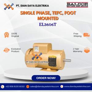 baldor single phase tefc foot mounted el3606t 3 3600 182t
