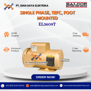 baldor single phase tefc foot mounted el3609t 3 1800 184t