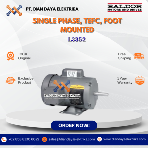 baldor single phase tefc foot mounted l3352 1/8 3600 42