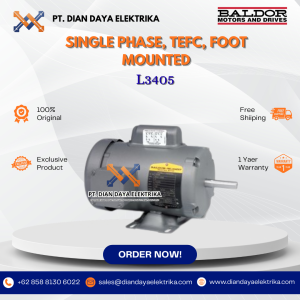 baldor single phase tefc foot mounted l3405 1/3 3600 48