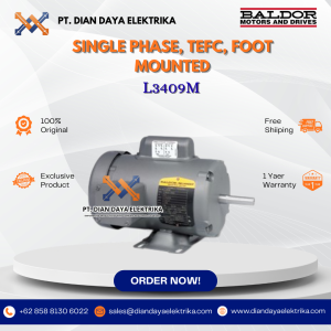 baldor single phase tefc foot mounted l3409m 1/2 1800 48