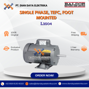 baldor single phase tefc foot mounted l3504 1/2 1800 56
