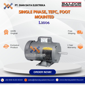baldor single phase tefc foot mounted l3506 3/4 3600 56