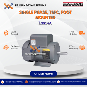 baldor single phase tefc foot mounted l3514a 1 1/2 1800 56/56h