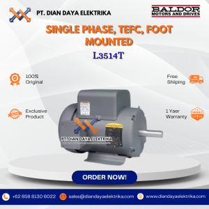 baldor single phase tefc foot mounted l3514t 1 1/2 1800 145t
