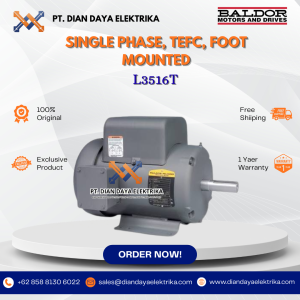 baldor single phase tefc foot mounted l3516t 2 1800 145t