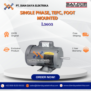 baldor single phase tefc foot mounted l3603 1 1/2 1800 184