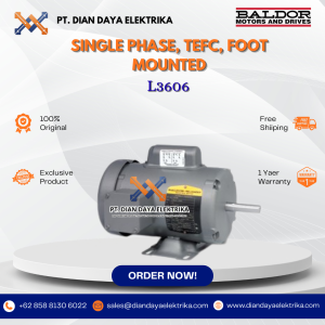 baldor single phase tefc foot mounted l3606 3 3600 184