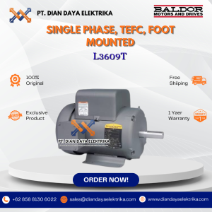 baldor single phase tefc foot mounted l3609t 3 1800 184t