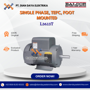 baldor single phase tefc foot mounted l3613t 1 1/2 1200 184t